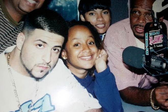 DJ Khaled in his youth (on the left)
