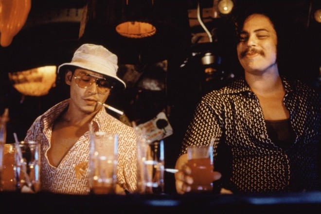 Johnny Depp and Benicio Del Toro in the movie Fear and Loathing in Las Vegas