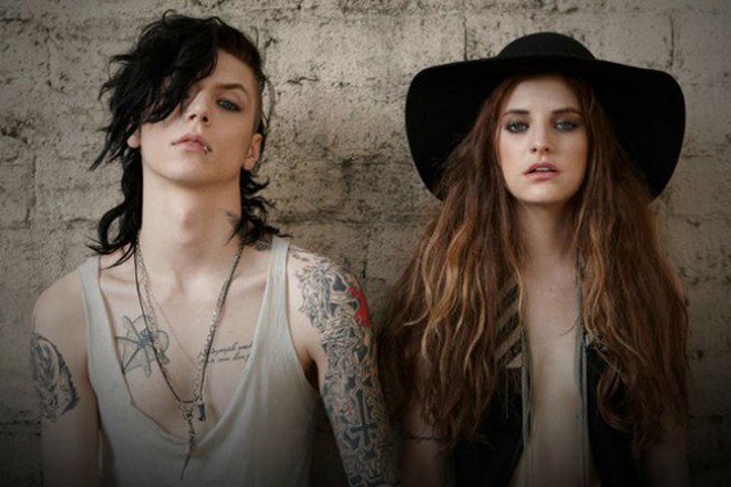 Andy Biersack and his wife Juliet Simms