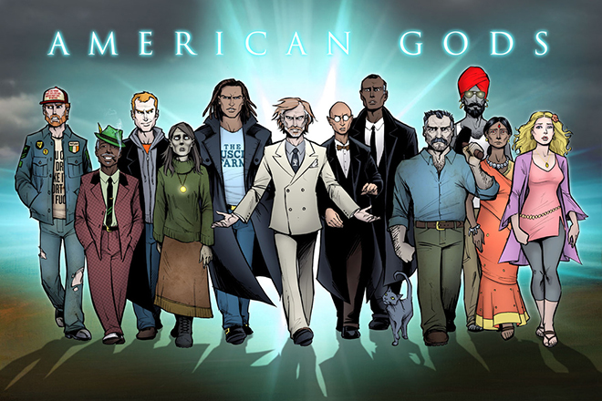 The characters from the book by Neil Gaiman “American Gods”