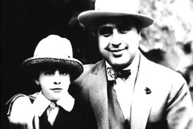 Alphonse with his son, Albert Francis “Sonny” Capone