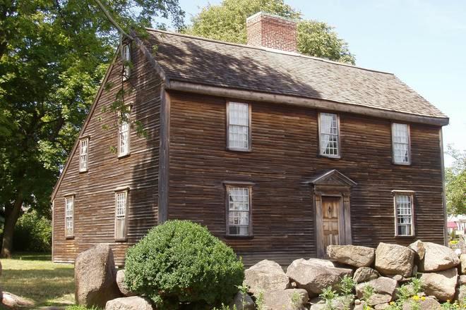 The house where John Adams was born and grew up