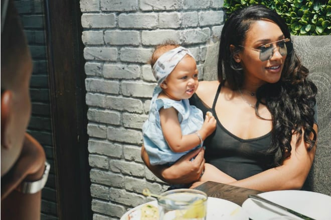 Candice Patton with her niece