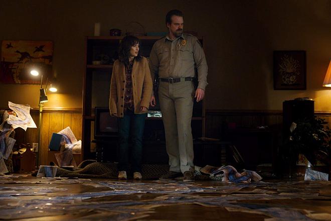 Winona Ryder and David Harbour in Stranger Things