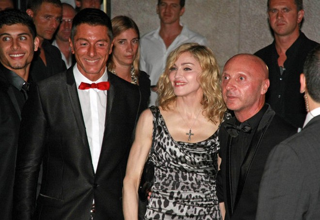 Stefano Gabbana, Madonna, and Domenico Dolce