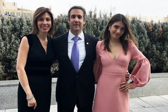 Michael Cohen with his wife Laura Shusterman and daughter Samantha