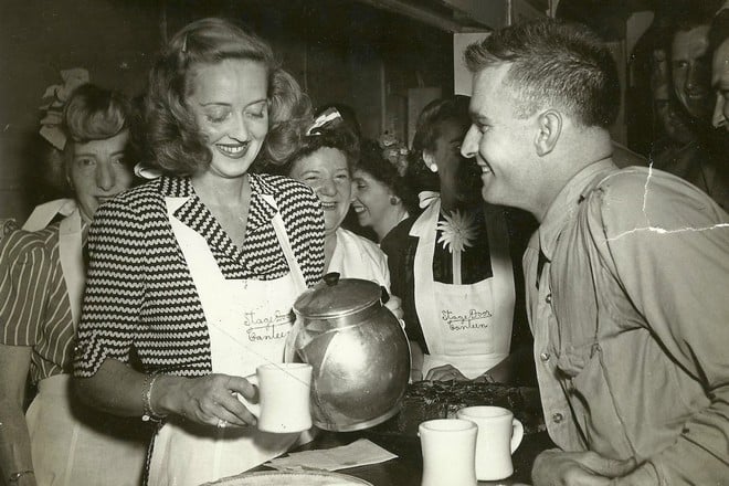 Bette Davis in the film Hollywood Canteen