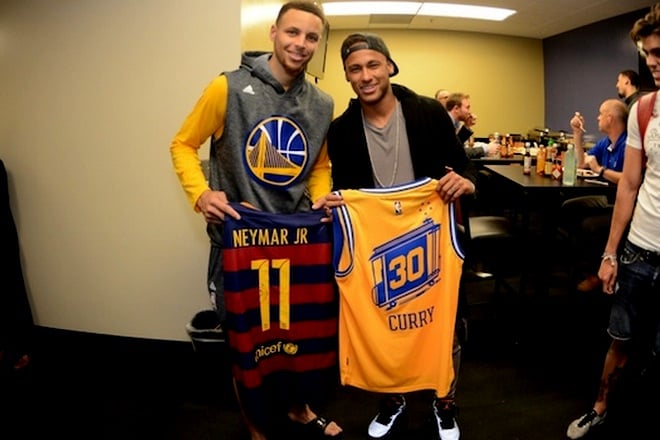 Stephen Curry and Neymar