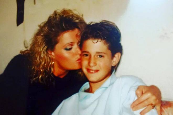 Young Michael Bublé with his mother