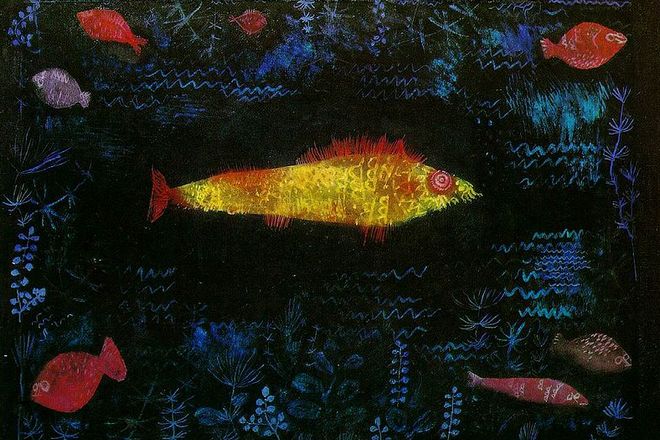 A painting by Paul Klee The Goldfish