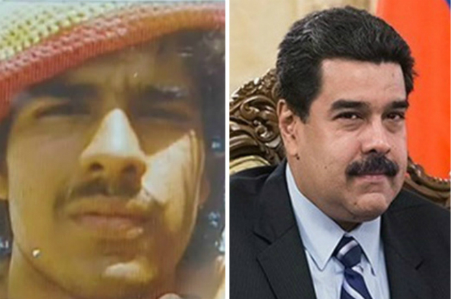 Nicolás Maduro in his youth and now
