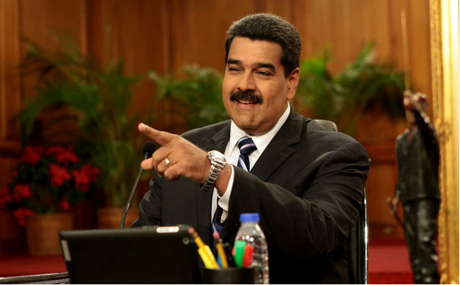 Nicolás Maduro at a press-conference