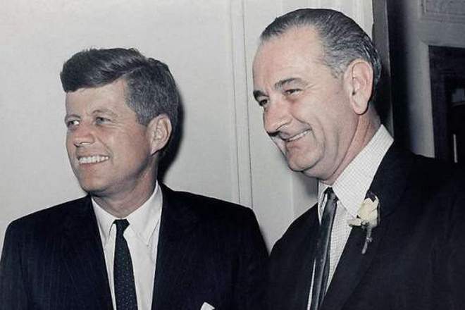John F. Kennedy and Lyndon B. Johnson