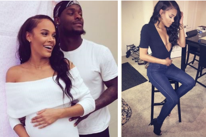 Le'Veon Bell with his girlfriend