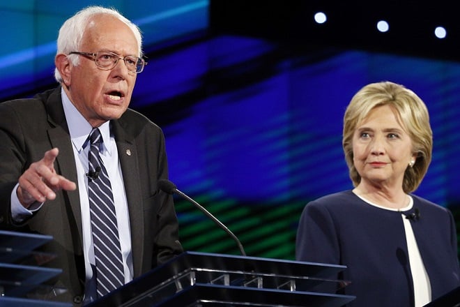 Hillary Clinton and Bernie Sanders on debates