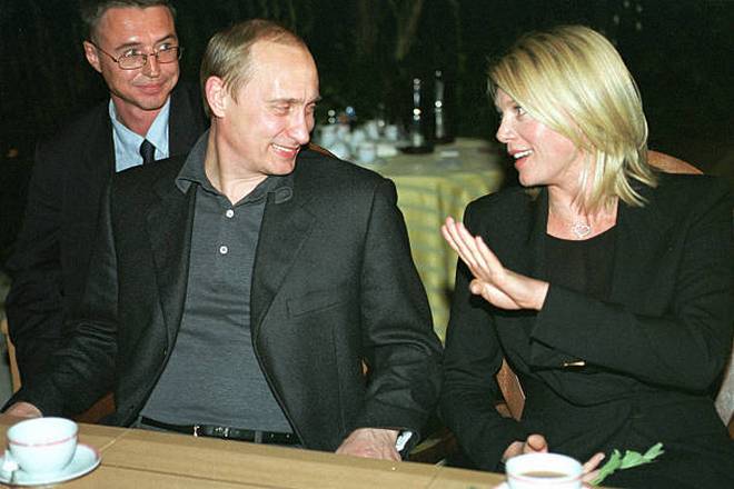 Peta Wilson and Vladimir Putin