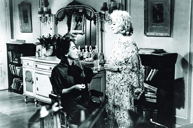 Joan Crawford and Bette Davis in the movie What Ever Happened to Baby Jane?