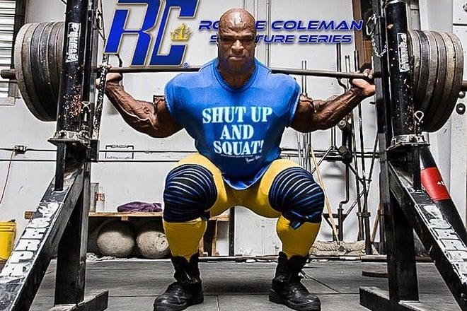 Ronnie Coleman with a barbell
