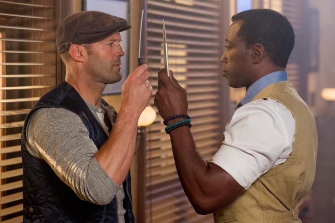 Jason Statham and Wesley Snipes in The Expendables 3