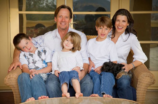 Kevin Sorbo with his wife and children