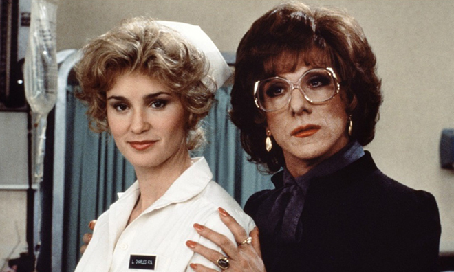 Jessica Lange and Dustin Hoffman in the movie Tootsie