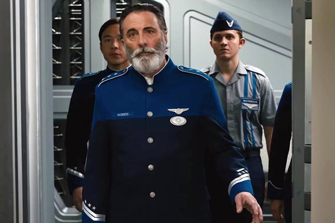 Andy García in the movie Passengers