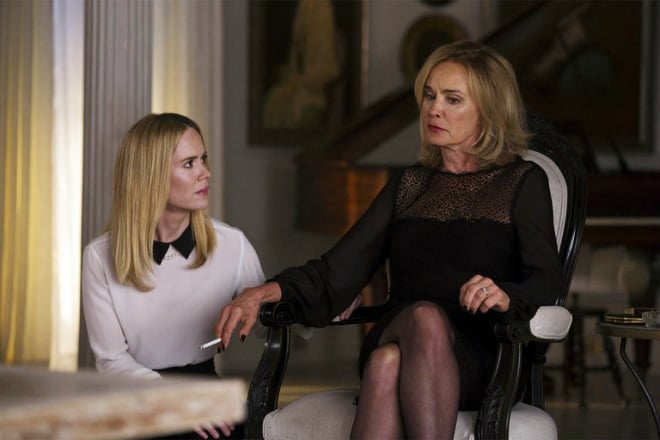 Jessica Lange shoots in the TV series American Horror Story