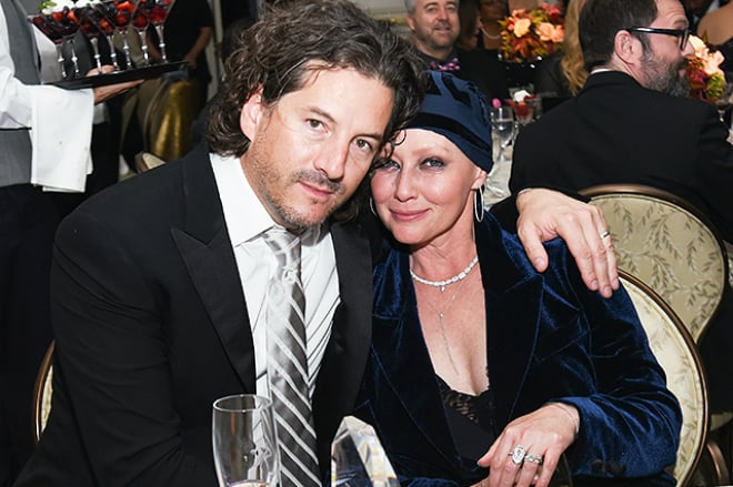 Cancer patient Shannen Doherty with her husband