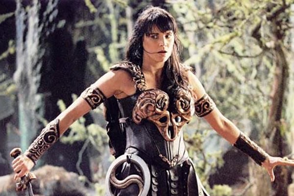 Lucy Lawless in the series Xena: Warrior Princess