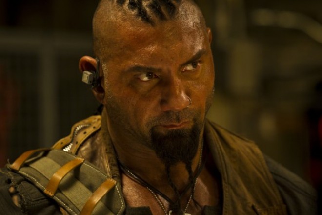 Dave Bautista in the movie Riddick
