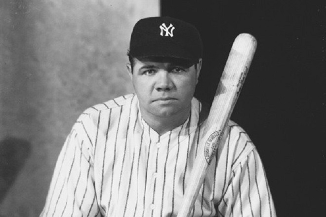 Babe Ruth in New York Yankees team
