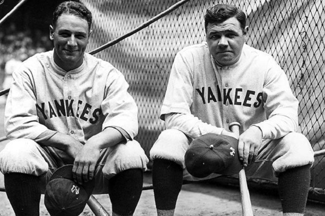 Lou Gehrig & Babe Ruth of NY Yankees