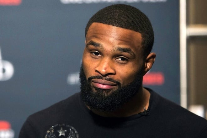 The hair of Tyron Woodley
