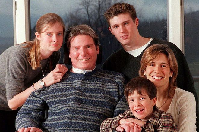 Christopher Reeve with his family