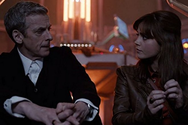 Jenna Coleman and Peter Capaldi in the television series Doctor Who