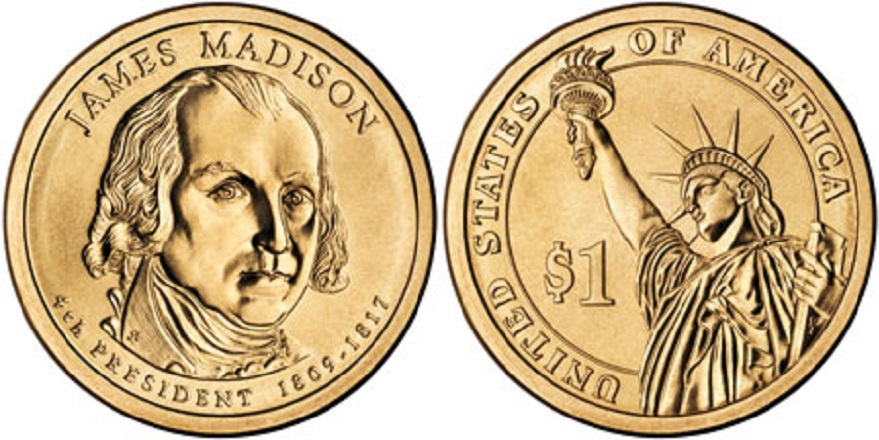 James Madison, 1751-1836 United States Presidential $1 Coin Program