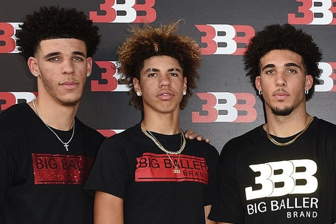 Lonzo Ball and brothers LiAngelo, LaMelo