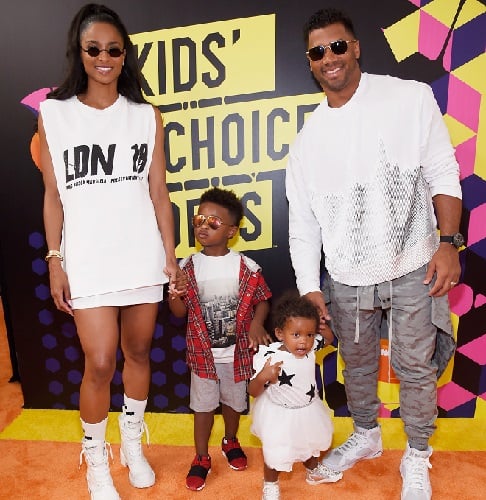 Ciara, son Future, daughter Sienna and Russell Wilson