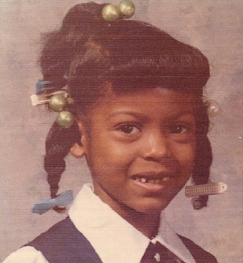 Tamron Hall in childhood