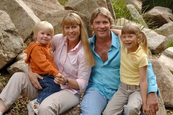 Steve Irwin and his family