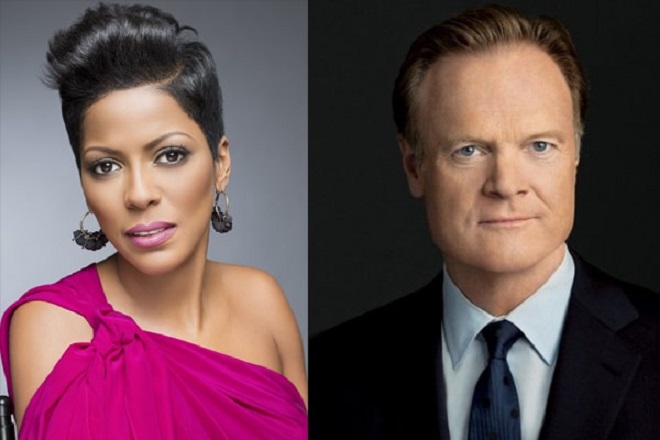 Tamron Hall and Lawrence O'Donnell