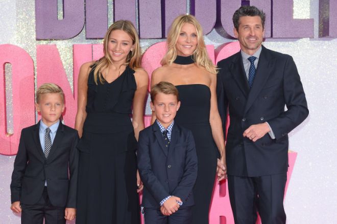 Patrick Dempsey with his wife and kids