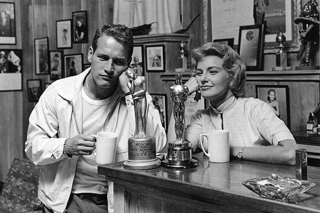 Paul Newman with his wife