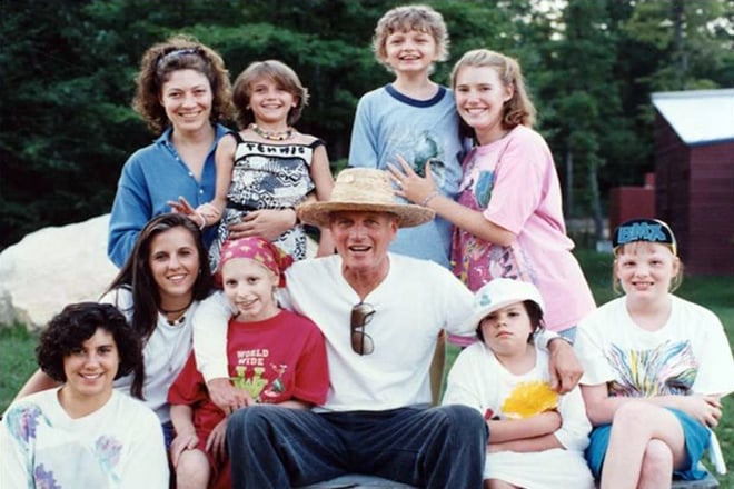 Paul Newman with his family