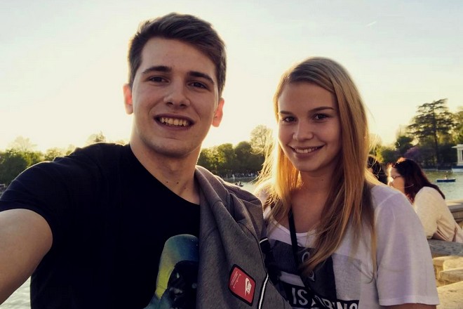 Luka Dončić and his girlfriend, Anamaria Goltes
