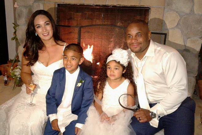 Daniel Cormier with his family