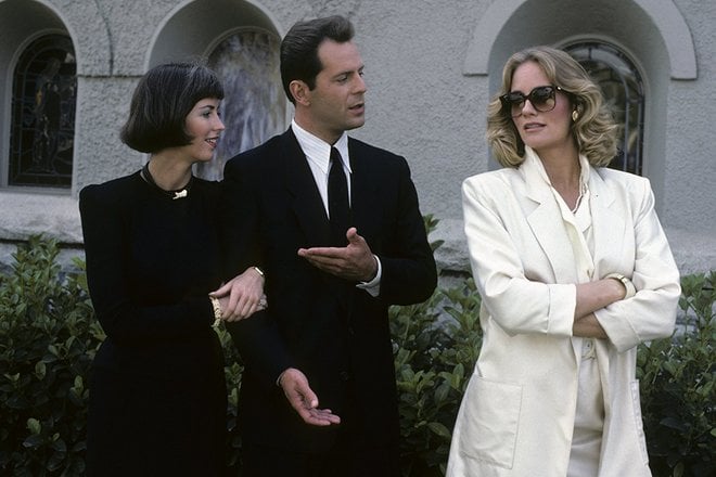 Dana Delany, Bruce Willis and Cybill Shepherd in the series Moonlighting