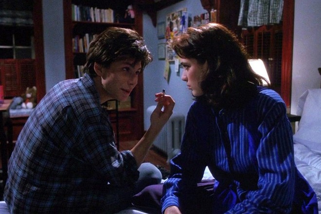Christian Slater and Winona Ryder in the movie Heathers