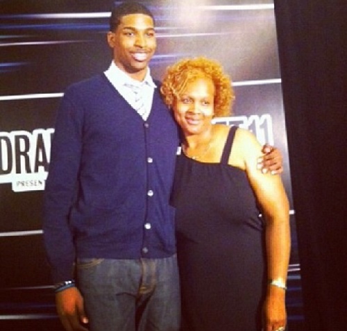 Tristan Thompson with his Jamaican mother Andrea Thompson