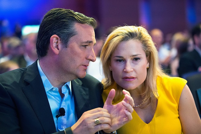 Ted Cruz with his wife Heidi Nelson